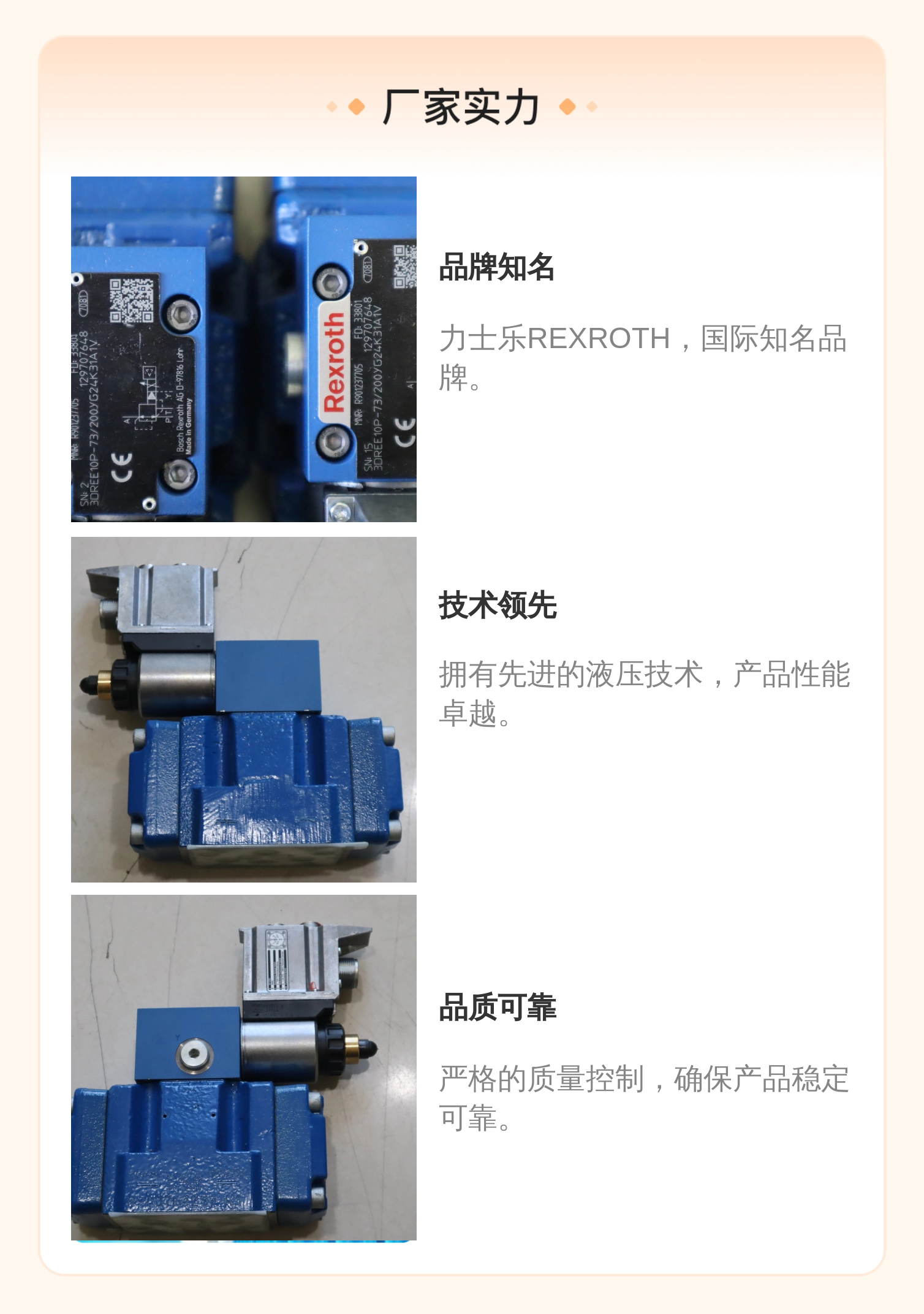 德国力士乐REXROTH原装比例阀R901237705 3DREE10P蓝色款